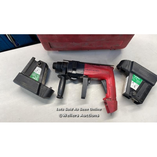 8038 - HILTI TE10A DRILL PLUS 2X BATTERIES. H39