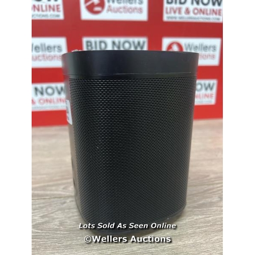 8114 - SONOS ONE SL SPEAKER - BLACK / POWERS UP / SIGNS OF USE / CONNECTS VIA SONOS APP BUT WILL NOT CONNEC... 