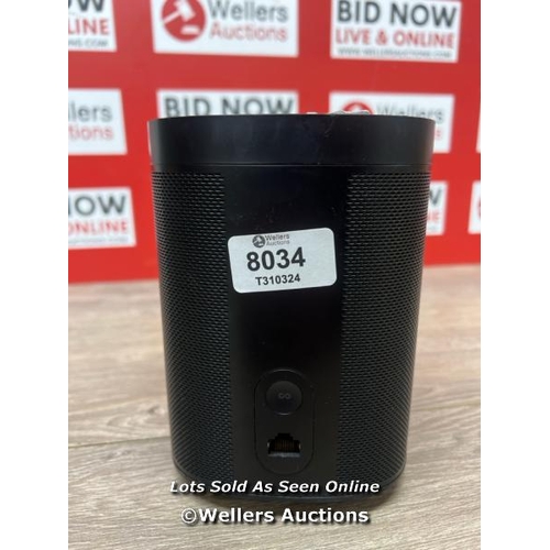 8114 - SONOS ONE SL SPEAKER - BLACK / POWERS UP / SIGNS OF USE / CONNECTS VIA SONOS APP BUT WILL NOT CONNEC... 