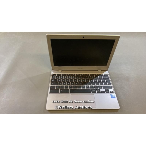 8121 - SAMSUNG CHROMEBOOK / XE310XBA - MISSING KEYS AND CHASSIS DAMAGED / RESTORED TO FACTORY DEFAULTS AND ... 