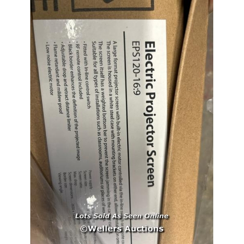 8084 - ELECRTIC PROJECTOR SCREEN EPS120-16.9 / BD