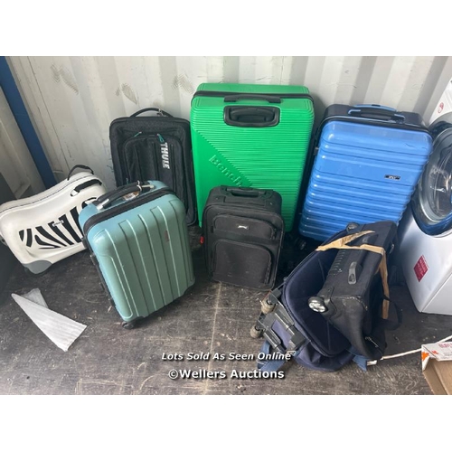 8091 - 8X ASSORTED SUITCASES / CON