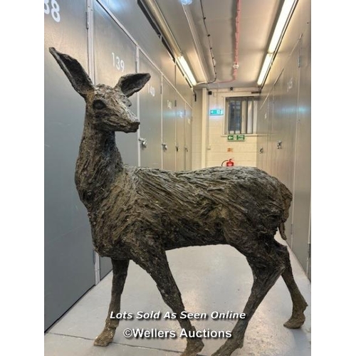 199 - Kate Denton (b.1954), a bronze resin doe, originally purchased in 2017 from Pashley Manor Gardens, E... 