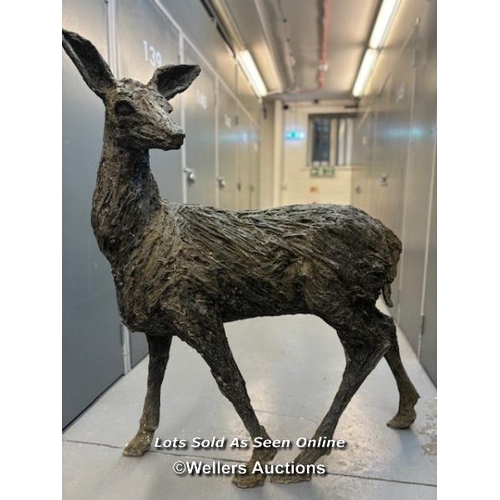 199 - Kate Denton (b.1954), a bronze resin doe, originally purchased in 2017 from Pashley Manor Gardens, E... 