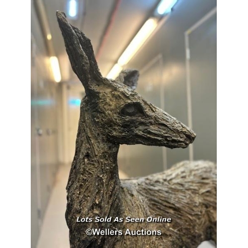 199 - Kate Denton (b.1954), a bronze resin doe, originally purchased in 2017 from Pashley Manor Gardens, E... 