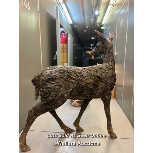 199 - Kate Denton (b.1954), a bronze resin doe, originally purchased in 2017 from Pashley Manor Gardens, E... 