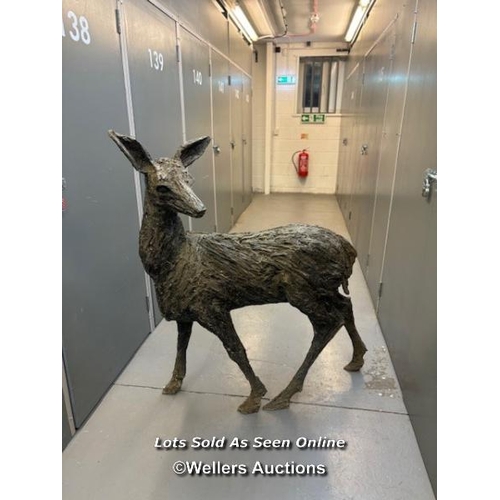 199 - Kate Denton (b.1954), a bronze resin doe, originally purchased in 2017 from Pashley Manor Gardens, E... 