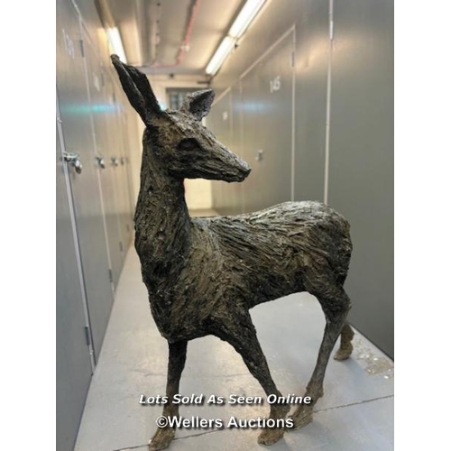 199 - Kate Denton (b.1954), a bronze resin doe, originally purchased in 2017 from Pashley Manor Gardens, E... 