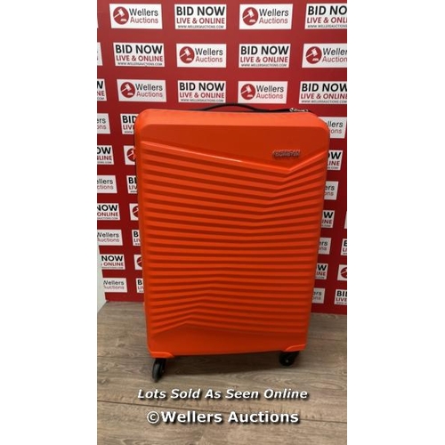 485 - AMERICAN TOURISTER JETDRIVER LARGE 4 WHEEL SPINNER CASE / SIGNS OF USE / APPEARS IN GOOD CONDITION /... 