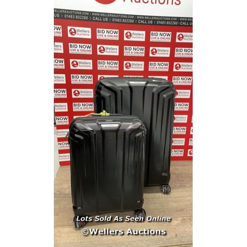 486 - SAMSONITE ENDURE 2PC. HARDSIDE LUGGAGE SET / SIGNS OF USE / DAMAGED HANDLES / COMBINATION UNLOCKED /... 