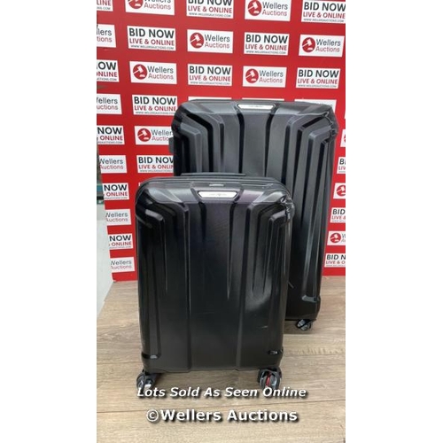 487 - SAMSONITE ENDURE 2PC. HARDSIDE LUGGAGE SET / SIGNS OF USE / DAMAGED ZIP / COMBINATION UNLOCKED / P10