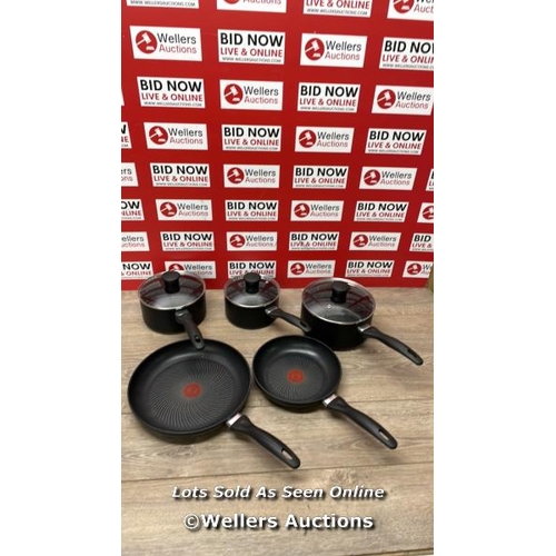 501 - TEFAL INDUCTION COOKWARE SET, 5 PIECE / MINIMAL SIGNS OF USE / C36