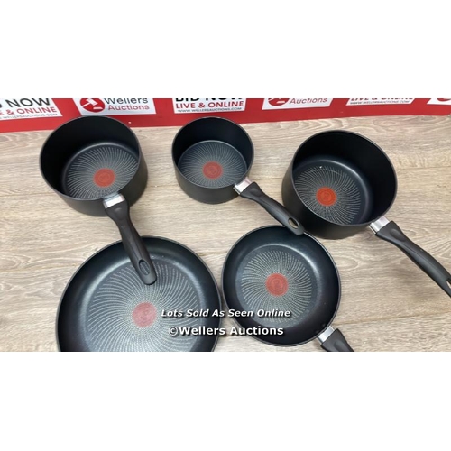 501 - TEFAL INDUCTION COOKWARE SET, 5 PIECE / MINIMAL SIGNS OF USE / C36