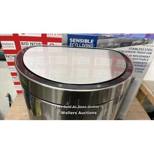 505 - EKO STAINLESS STEEL SEMI-ROUND MOTION SENSOR BIN - 47L / SIGNS OF USE / P8