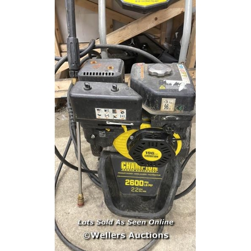 507 - CHAMPION PETROL 2600 PSI PRESSURE WASHER / SIGNS OF USE / P15