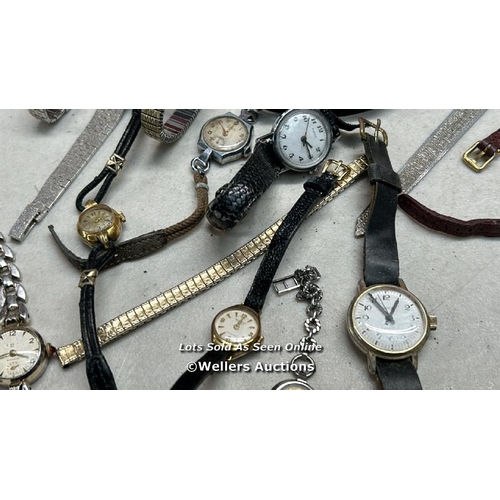 8016 - JOB LOT WOMEN'S WRISTWATCHES VINTAGE HAND WIND NON WORKING X 35 / T24