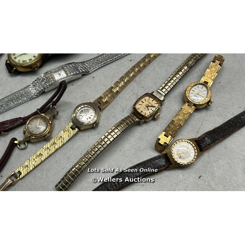 8016 - JOB LOT WOMEN'S WRISTWATCHES VINTAGE HAND WIND NON WORKING X 35 / T24