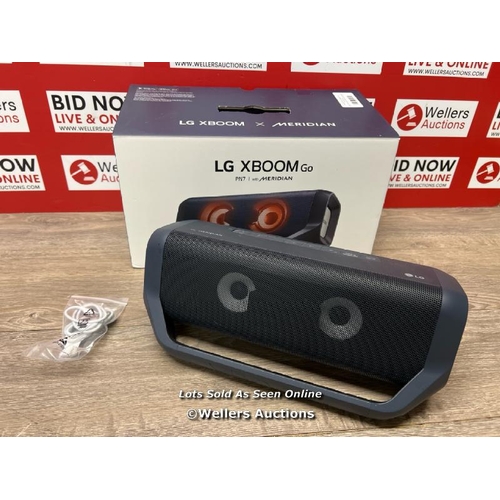 8264 - LG PN7 PORTABLE WIRELESS SPEAKER / POWERS UP & CONNECTS VIA BLUETOOTH WITH SOUND / MINIMAL SIGNS OF ... 