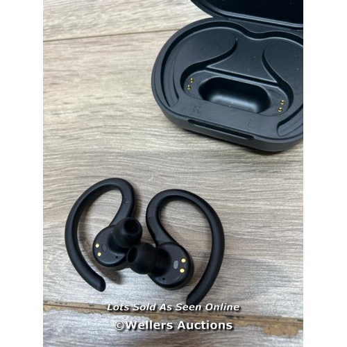 8265 - JLAB EPIC AIR SPORT ANC TRUE WIRELESS EARBUDS IN BLACK / POWERS UP & CONNECTS VIA BLUETOOTH WITH SOU... 