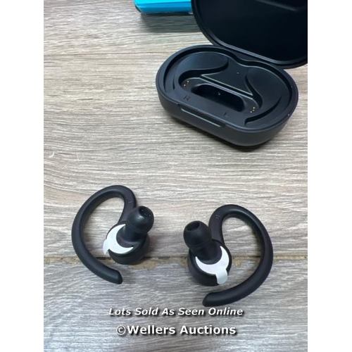 8266 - JLAB EPIC AIR SPORT ANC TRUE WIRELESS EARBUDS IN BLACK / POWERS UP & CONNECTS VIA BLUETOOTH WITH SOU... 