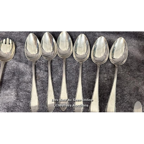 90 - Mainly WMF silver plate cuttlery (36) with other cutlery including a fork from Harrod's and a George... 