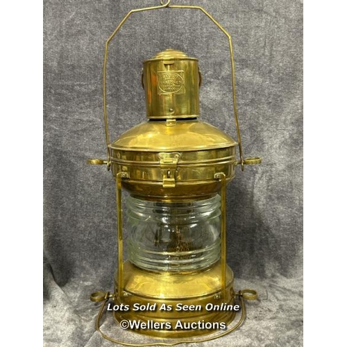 101 - Large brass Davey's ships lantern in good condition, 62cm high / AN21