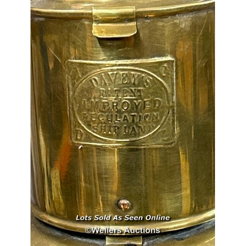 101 - Large brass Davey's ships lantern in good condition, 62cm high / AN21