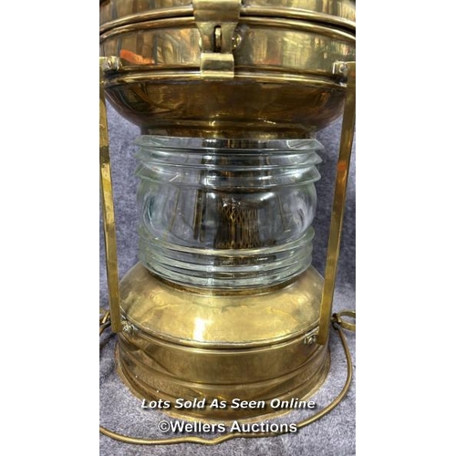 101 - Large brass Davey's ships lantern in good condition, 62cm high / AN21