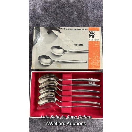 93 - Four sets of boxed WMF cake forks and tea spoons with one other set of teaspoons / AN20