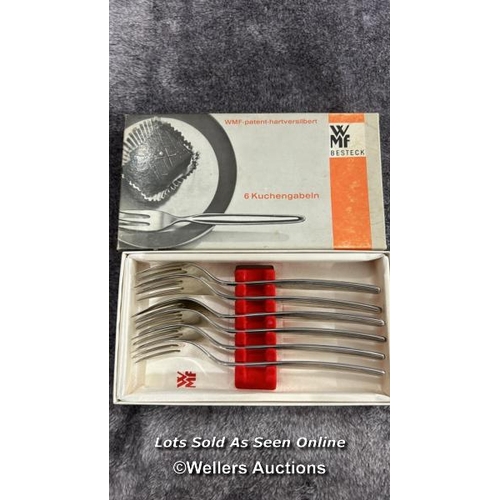 93 - Four sets of boxed WMF cake forks and tea spoons with one other set of teaspoons / AN20