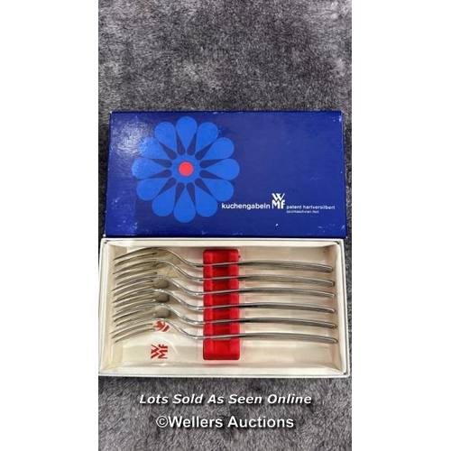 93 - Four sets of boxed WMF cake forks and tea spoons with one other set of teaspoons / AN20