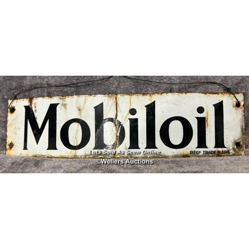 137 - Enamel Mobileoil sign, 60x16cm / AN25