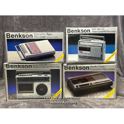 234 - Four boxed Benkson cassette recorders and radios,  from the private collection of the founder of Ben... 