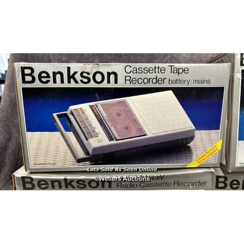 234 - Four boxed Benkson cassette recorders and radios,  from the private collection of the founder of Ben... 