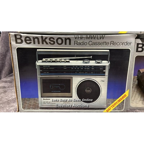 234 - Four boxed Benkson cassette recorders and radios,  from the private collection of the founder of Ben... 