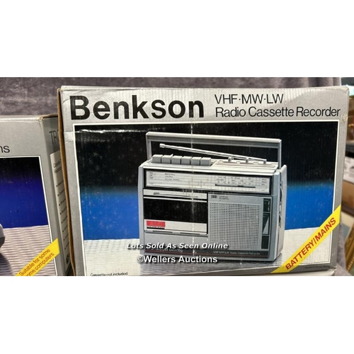 234 - Four boxed Benkson cassette recorders and radios,  from the private collection of the founder of Ben... 