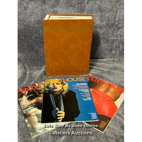 254 - Vintage 1980 Penthouse magazines vol.15 issues 1-12 in binder with three issues from vol.14 / AN32