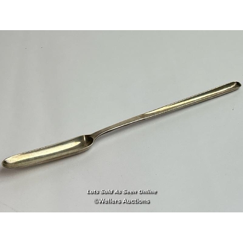 318 - George III silver marrow scoop, London 1806, 44g, 23cm long / SF