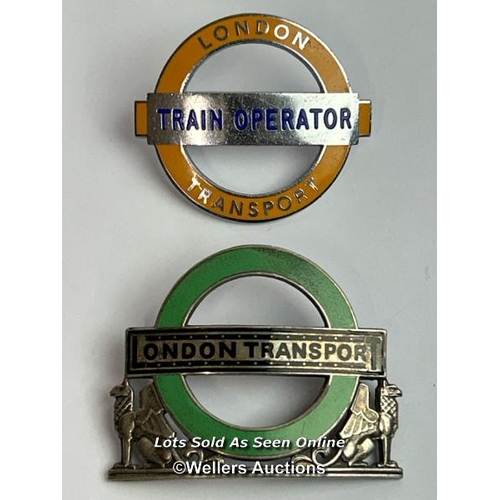 323 - Rare London Transport County Buses & Green Line Coaches Inspector's cap badge no.3013, green enamell... 