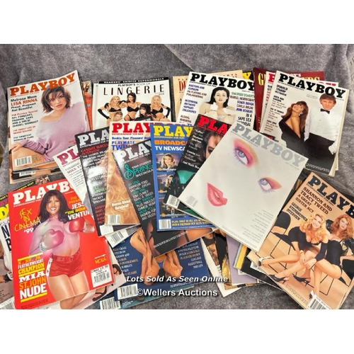 262 - Thirty Four issues of Playboy magazines dating from 1987 to 1999 including specials / AN33