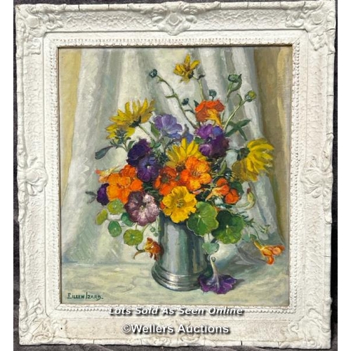 293 - Eileen Izard, oil on canvas floral still life 