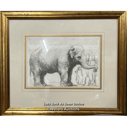 304 - After Rembrandt Harmensz Van Rijin (1606 - 1669) framed facsimile print, 25.5x18cm