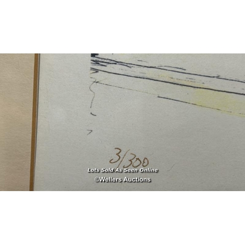 305 - Two prints by the same artist numbered 3/300 and 1/300, largest 28x39cm