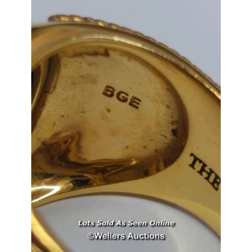 338 - American Liberty ring, gold plated, ring size V / SF