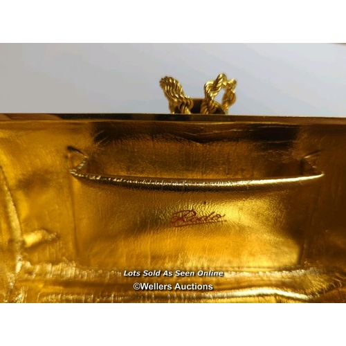 352 - Rodo designer gilt metal clutch bag / SF