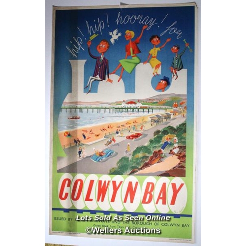 174 - A BR(M) double royal poster, 'COLWYN BAY', by Bruce Angrave, discolouration to the left side