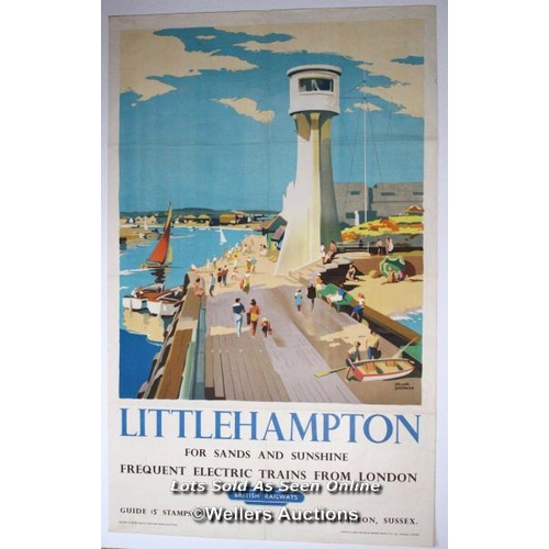 178 - Vintage British Railways poster 'Littlehampton For Sands and Sunshine - Frequent Electric Trains Fro... 