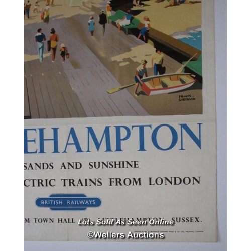 178 - Vintage British Railways poster 'Littlehampton For Sands and Sunshine - Frequent Electric Trains Fro... 