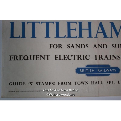 178 - Vintage British Railways poster 'Littlehampton For Sands and Sunshine - Frequent Electric Trains Fro... 