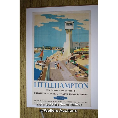 178 - Vintage British Railways poster 'Littlehampton For Sands and Sunshine - Frequent Electric Trains Fro... 